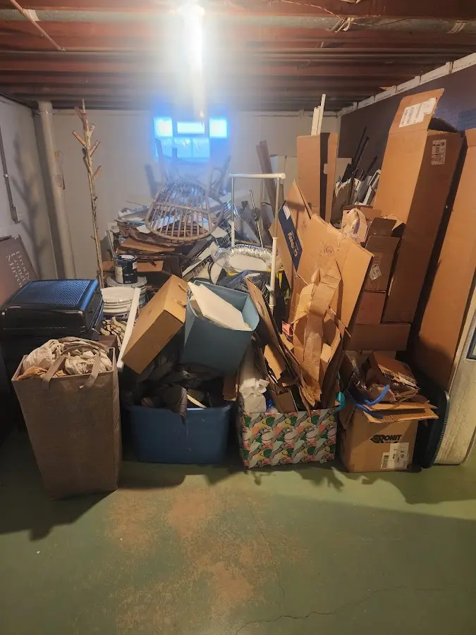 Roll-off dumpster container at job site for 40 Yard Dumpster Rental in Harrington Park